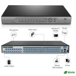 Видеорегистратор гибрид SVN-XVR2632XM, 32 канала 5Мп-N (32 канала в режиме IP)